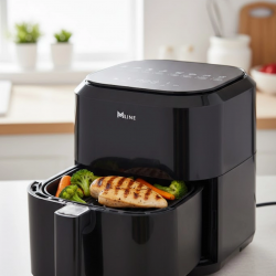 Mey İthalat® Dokunmatik Kontrollü 4L Yağsız Sıcak Hava Fritözü 1360W