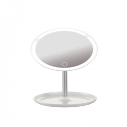 Mey İthalat® Dokunmatik Led Işıklı Usb Li Yuvarlak Masa Üstü Makyaj Aynası Makyaj Aynası Ledli