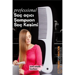 Mey İthalat® Dolaşık Saç Açıcı Tarak - Şampuan Saç Boyası Tarağı - Geniş Dişli Saç Kesim Tarağı Profesyonel 721784