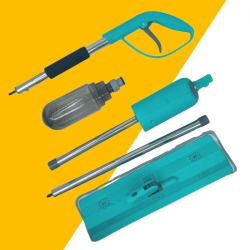 Mey İthalat®  Döner Başlıklı Spreyli Mop Parke Ahşap Fayans Temizleyici Su Hazneli Sihirli Paspas