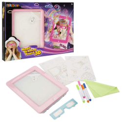Mey İthalat® DOODLE 3D SİHİRLİ ÇİZİM TAHTASI PEMBE VEYA BEYAZ