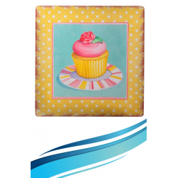 Mey İthalat®   Duvar Panosu 40*40 Cup Cake Muffin Motifli Duvar Süsü