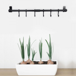 Mey İthalat®  Duvara Monte Edilen 6 Kancalı Dekor Kaşıklık ve Kupa Askısı