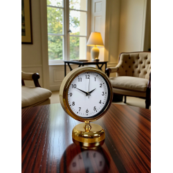 Mey İthalat® Elegance Gold 25 x 20 Cm Metal Masa Saati