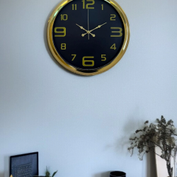 Mey İthalat® Elegance Gold Luxury 40 Cm Metal Duvar Saati