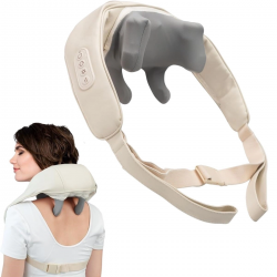 Mey İthalat®  Elektrikli Boyun ve Sırt Masaj Aleti Kablosuz Boyun ve Omuz Yoğurma Masaj Yastığı