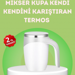 Mey İthalat® Elektrikli Otomatik Karıştırıcı Kupa – 304 Paslanmaz, USB Şarjlı, Taşınabilir