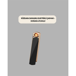 Mey İthalat® Elektronik Çakmak – Lüks Tasarım, Rüzgarda Sönmez