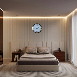 Mey İthalat® Elite Gold 40 Cm Metal Duvar Saati