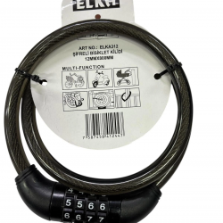 Mey İthalat® Elka 312 Şifreli Bisiklet Kilidi 80 cm