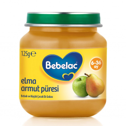 Mey İthalat®   Elma Armut Püresi Kavanoz Maması 125 Gr