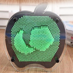 Mey İthalat®  Elma Şeklinde Pin Art Dekoratif 3D Çivi Sanatı Filografi Tahtası