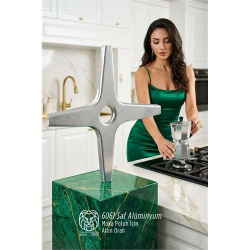 Mey İthalat® Emily Rosewood Serisi Saf Alüminyum Moka Pot ve Cezve Ocak Küçültücü - Kamp Yardımcısı