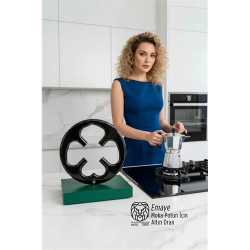 Mey İthalat® Emily Sterling Serisi Emaye Moka Pot ve Cezve Ocak Küçültücü - Kamp Yardımcısı