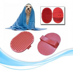 Mey İthalat®  Ergonomik Masajlı Evcil Hayvan Kedi Köpek Yıkama Fırçası Aparatı