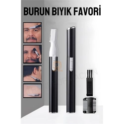Mey İthalat® Erkek Bıyık Favori Düzeltici Kulak Ense Kaş Burun Kıl Alıcı 717395