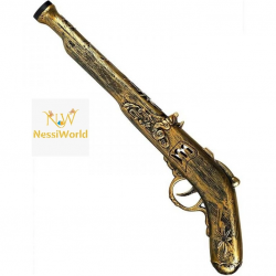 Mey İthalat® Eskitilmiş Desenli Plastik Oyuncak Korsan Tabancası 40 cm