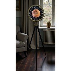 Mey İthalat® Eskitme 24 Saat Göstergeli Özel Tasarım Tripod Ayaklı Saat