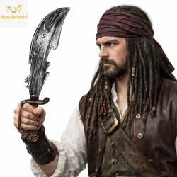 Mey İthalat® Eskitme Detaylı Plastik Korsan Kılıcı 45 cm