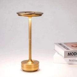 Mey İthalat®  Eskitme Gold Kasa Dokunmatik Şarjlı Masa ası – 3 Renk Işık Modlu, LED Aydınlatmalı, Modern & Dekoratif Abajur