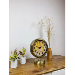 Mey İthalat® Eskitme Metal Kaos Masa Saati 25×20 cm