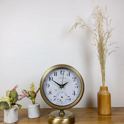 Mey İthalat® Eskitme Metal Masa Saati 25×20 cm