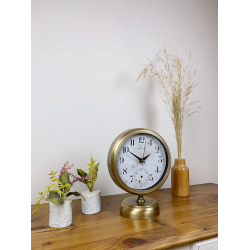 Mey İthalat® Eskitme Metal Masa Saati 25×20 cm