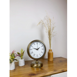 Mey İthalat® Eskitme Metal Retro Masa Saati 25×20 cm