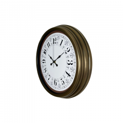 Mey İthalat® Eskitme Motifli 40 Cm Metal Duvar Saati