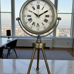 Mey İthalat® Eskitme Prestij Üç Ayaklı Masa Saati