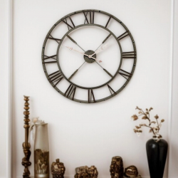 Mey İthalat® Eskitme Stil 73 Cm Duvar Saati