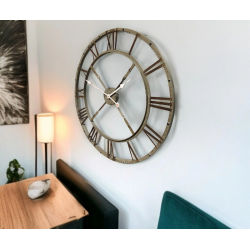 Mey İthalat® Eskitme Stil 73 Cm Duvar Saati