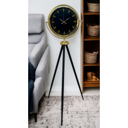 Mey İthalat® Eskitme Tripod Ayaklı Dekoratif Saat