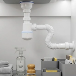 Mey İthalat® Esnek Gider Sifonu Lavabo İçin Koku Önleyici Tıkanma Karşıtı Bağlantı Seti