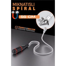 Mey İthalat® Esnek Manyetik Toplama Aracı - Mıknatıslı Spiralli Çubuk Metal Vida Civata Somun Arama Çubuğu 721781