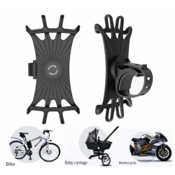 Mey İthalat® Esnek Silikon Örümcek Bisiklet Telefon Tutucu