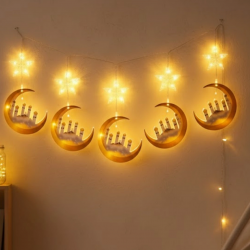 Mey İthalat® Ev İçi Ramazan LED Aydınlatma Saçağı 3 Metre Şık Tasarım