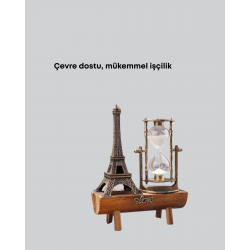 Mey İthalat® Ev, Ofis ve Kafeler İçin Retro Ahşap Kum Saati Dekorasyonu