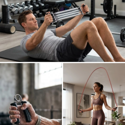 Mey İthalat® Ev Spor Seti Atlama İpi El Yayı Karın Egzersiz Aleti Fitness Seti