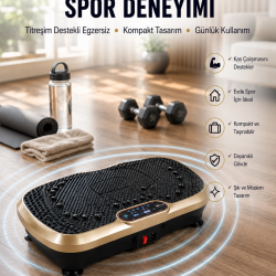 Mey İthalat® Ev Tipi Titreşimli Spor Aleti Yağ Yakım Destekli Tasarım Yeni Nesil