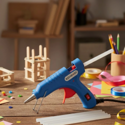 Mey İthalat® Ev ve El İşi Çalışmaları İçin 20W Silikon Tabancası 7.5 mm Uyumlu 5 Adet Hediye Silikon