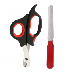 Mey İthalat®  Evcil Hayvan Tırnak Makası Ve Törpü Seti Manikür Pedikür Pati Bakım Aleti Kaymaz Sap