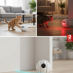 Mey İthalat® Evcil Hayvan ve Bebek Takip Kamerası Otomatik Şarj ve Muhafız Modu