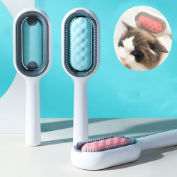 Mey İthalat®  Evcil Hayvanlar İçin Çift Taraflı Pet Fırçası Nemli Tüy Tarama Tarağı