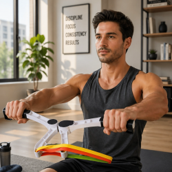 Mey İthalat® Evde Spor İçin Direnç Bantlı Üst Vücut Egzersiz Aleti