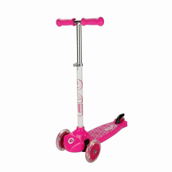 Mey İthalat® Evo Işıklı 3 Tekerlekli Pembe Scooter