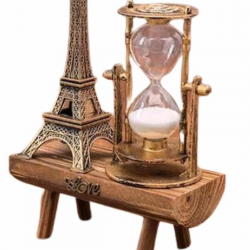Mey İthalat® Eyfel Kuleli Kum Saati Dekoratif Hediyelik Eşya Retro Eyfel Kulesi