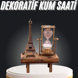Mey İthalat® Eyfel Kuleli Kum Saati Dekoratif Hediyelik Eşya Retro Eyfel Kulesi