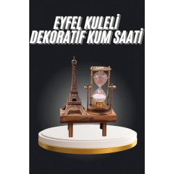 Mey İthalat® Eyfel Kuleli Kum Saati Dekoratif Hediyelik Eşya Retro Eyfel Kulesi
