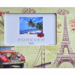 Mey İthalat®   Eyfel Kulesi Şekilli Ahşap Fotoğraf Resim Koyma Çerçevesi